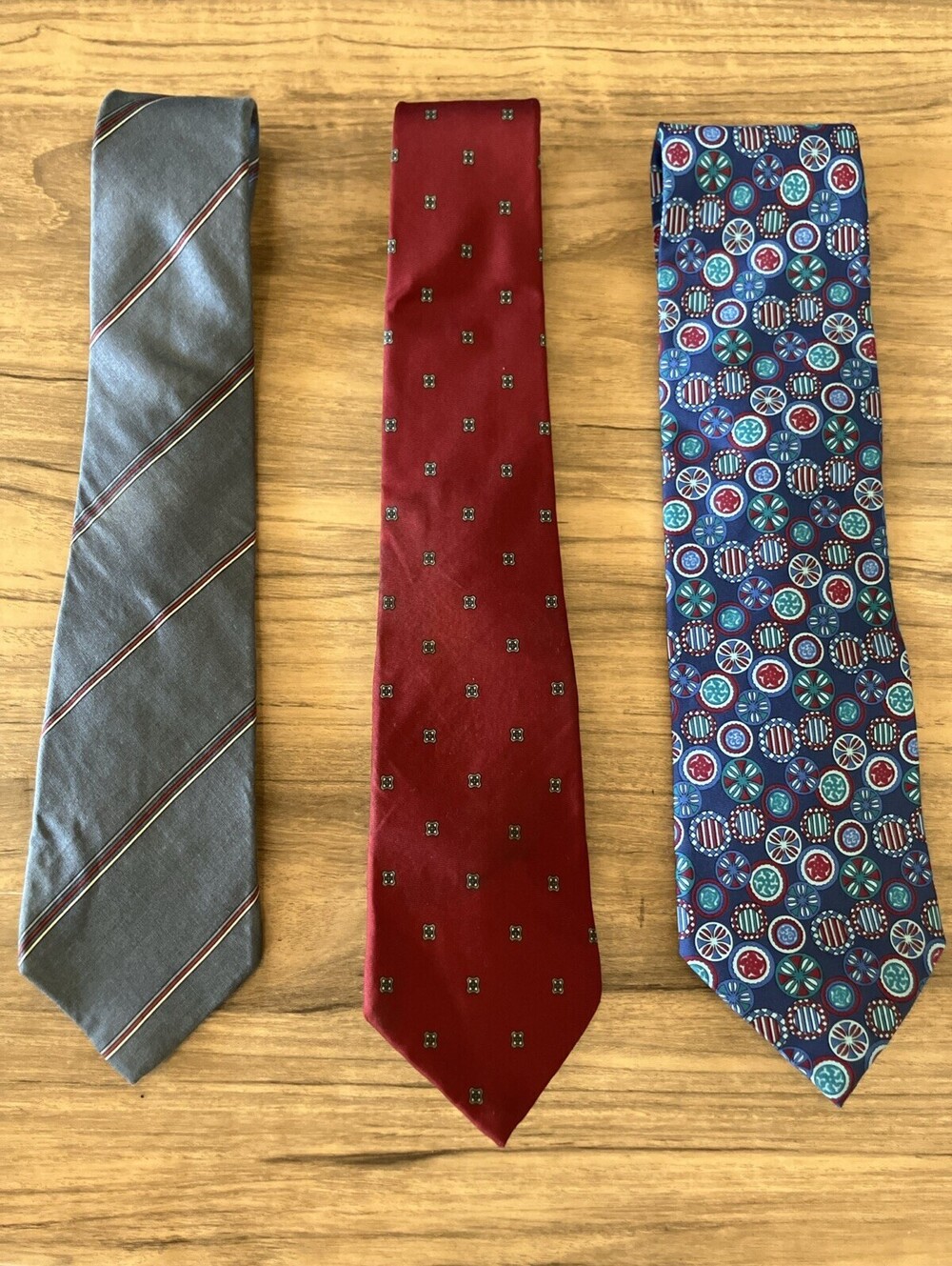 Christian Dior Ties Men Silk Lot of 3 Luxury Vintage